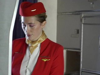 Pasażer be thrilled by stewardesę