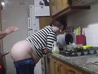 Estimable fucked in the pantry with Sara. SAN252